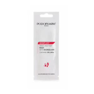 PODOPHARM SKINFLEX käte ja jalgade mask mikrohõbedaga 10% uureaga (10 ml) testpakend