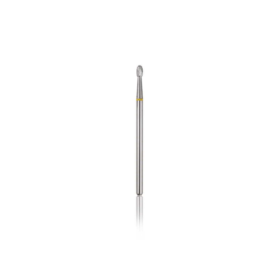 Karbiid freesiotsik ümar "tilk", HBC-277YL.023, kollane, L-4,0 mm, Ø2,3mm