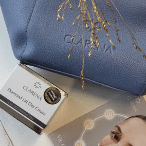 * Clarena jõulupakk NR 6 Diamond Lift kreemi ja Vit C näomaskiga kosmeetikakotis