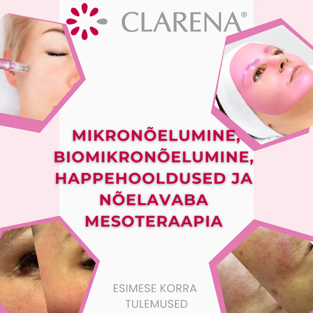 05.05.2026 koolitus Clarena mikronõelumine, biomikronõelumine, happehooldused ja nõelavaba mesoteraapia